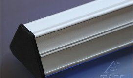 ASIDTRAS 31SBL/200 - jmenovka stolní 200mm - stříbrný elox/plastová víka
